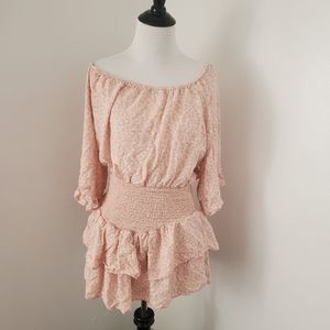 Pretty pink floral romper